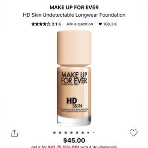 Make Up Forever Foundation. Without box